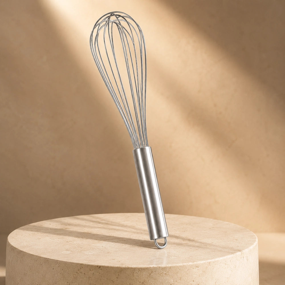 Stainless Steel Manual Hand Whisk | Coffee Frother, Egg Beater & Baking Whisk | Milk Frothing Mixer for Kitchen