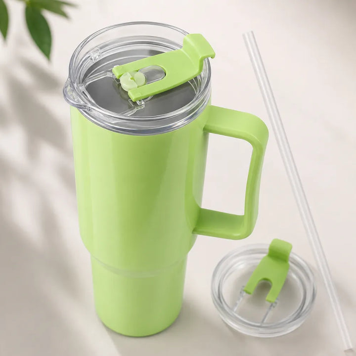 1800ml Large Plastic Tumbler with Handle, Lid & Straw | BPA-Free Travel Mug Water Bottle for Gym, Office, Home & Outdoor