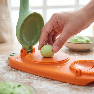 2-in-1 Dumpling Maker Machine | Momo, Gujiya & Ghughra Skin Press Mould | Dough Press Kitchen Tool