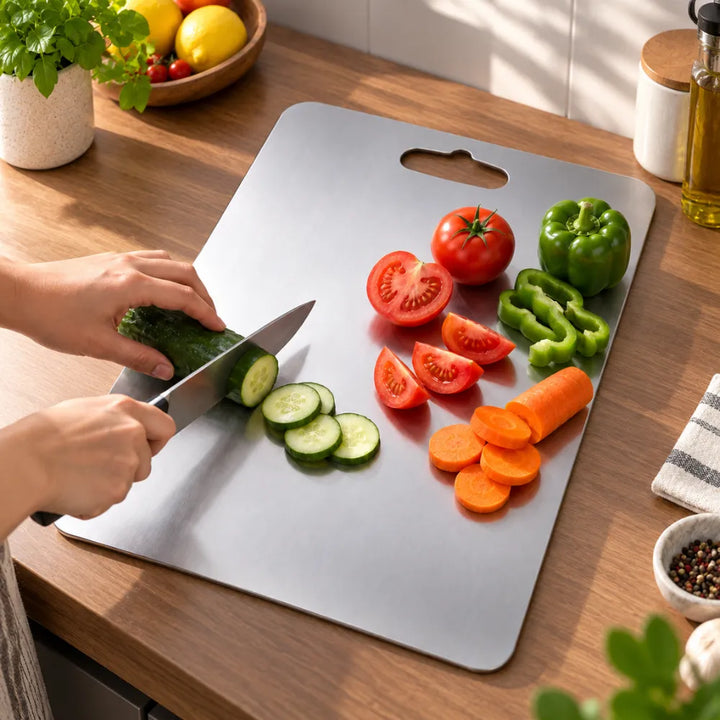 Stainless Steel Chopping Board | Multipurpose Metal Cutting Board for Kitchen