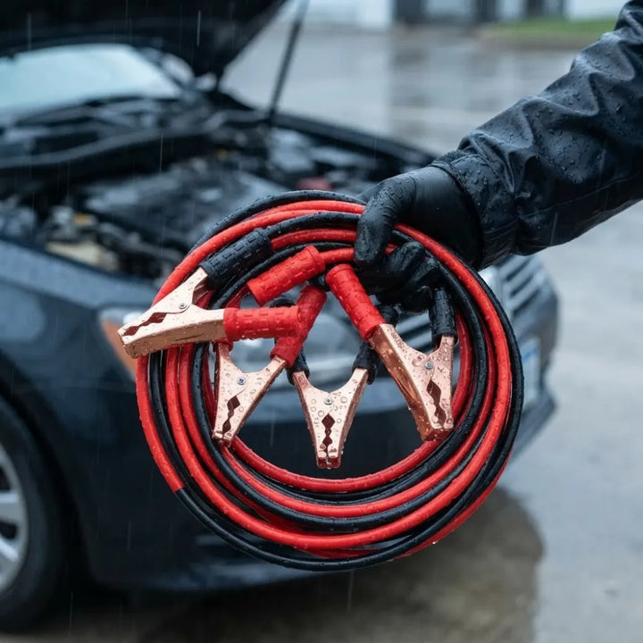 Heavy Duty Auto Jumper Cables | Emergency Battery Booster Clamps