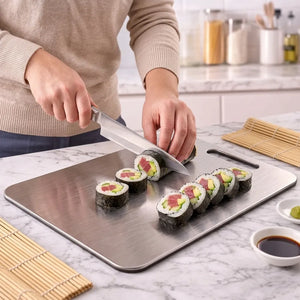 Stainless Steel Chopping Board | Heavy-Duty Food Grade Metal Cutting Board | Rustproof Multipurpose Kitchen Cutting Plate
