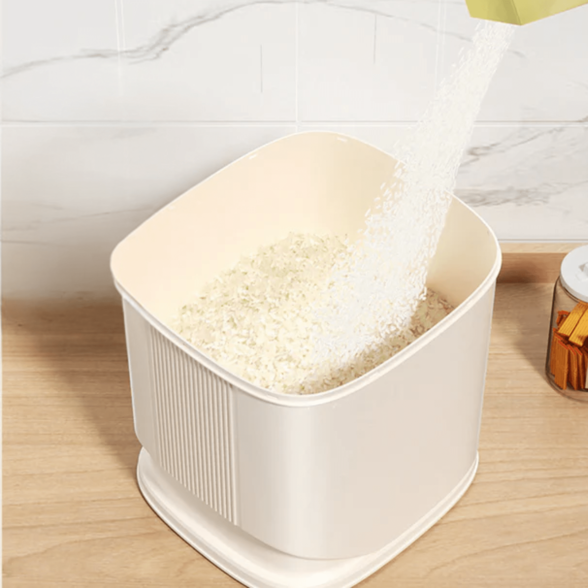 Large 6kg Moisture-Proof Grain Dispenser & Rice Storage Bin | Airtight Bulk Food Organizer