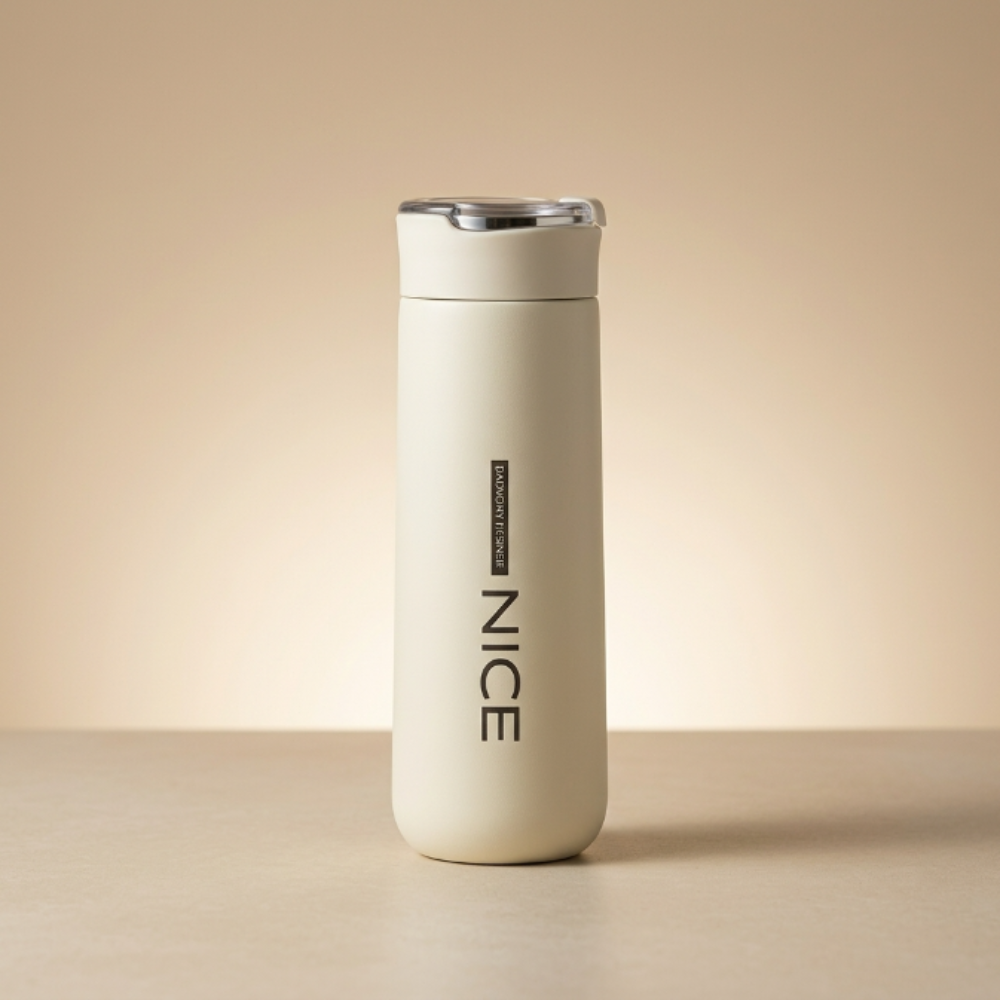 400ML Nice Vacuum Insulated Water Bottle | Leakproof Portable Flask for Tea, Coffee & Water