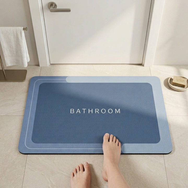 Luxury Anti-Slip Bathroom Floor Mat | Soft Absorbent Quick Dry Bath Rug | Waterproof Washroom Entrance Carpet