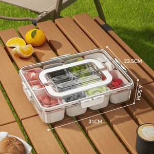 Portable Eight-Grid Storage Box | Compact Organizer for Travel, Home & Office