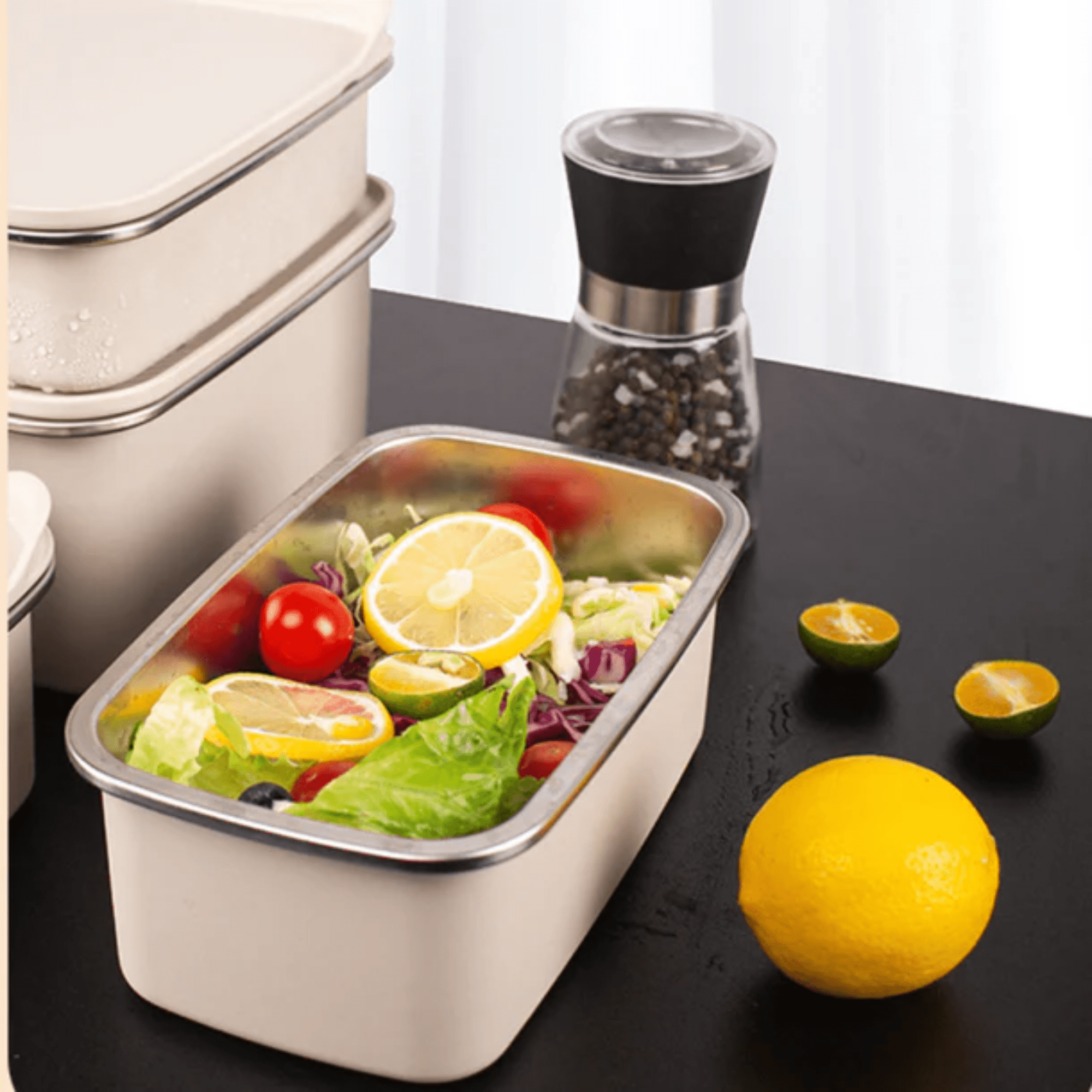 Multi-Functional Stainless Steel Food Storage Container | Leakproof Lid for Travel & Office
