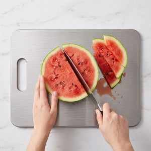 Stainless Steel Chopping Board | Heavy-Duty Food Grade Metal Cutting Board | Rustproof Multipurpose Kitchen Cutting Plate