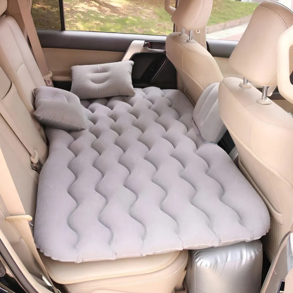 Premium Car Inflatable Bed with Electric Pump & 2 Air Pillows | Universal Back Seat Mattress for Travel, Camping & Kids