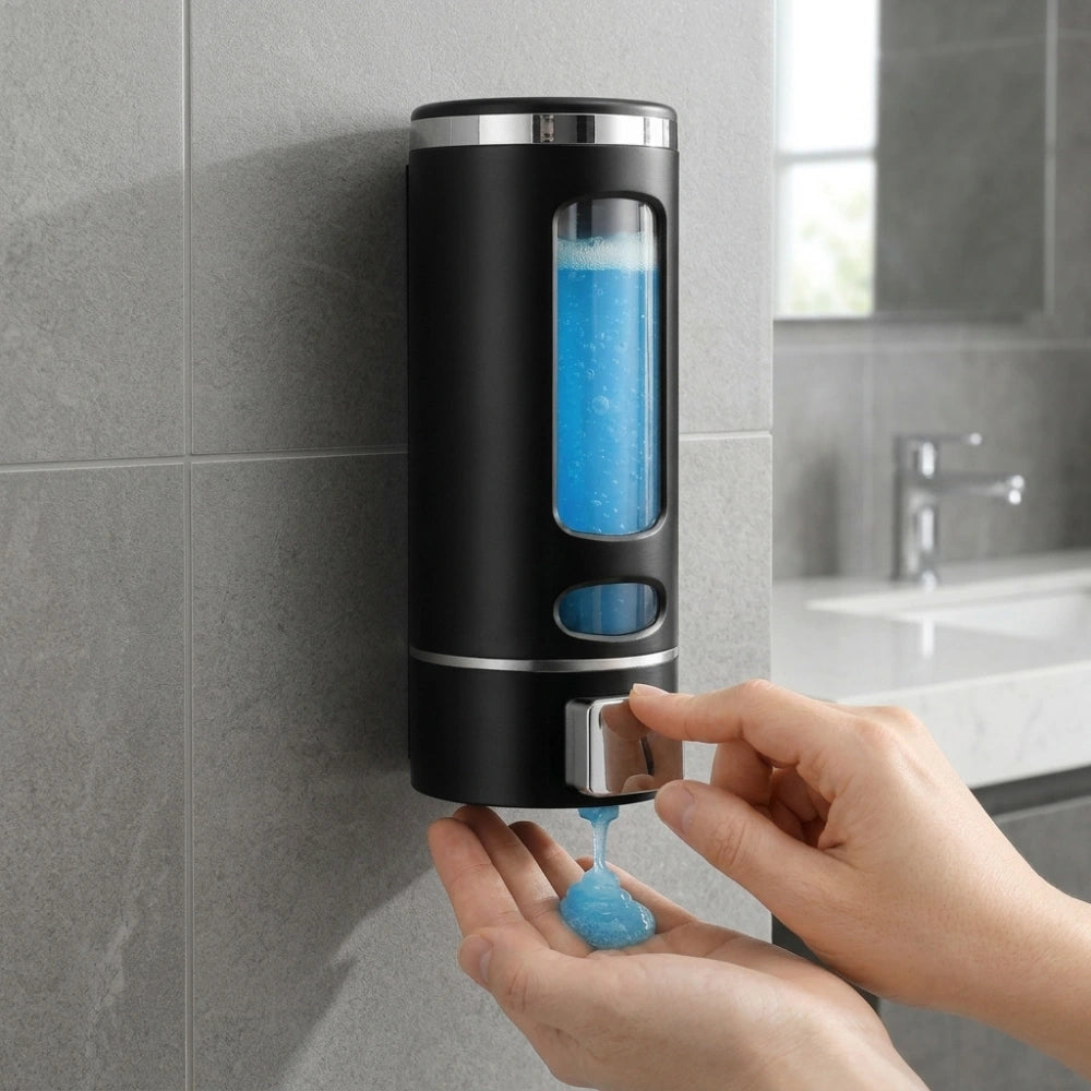 Wall Mounted Liquid Hand Wash Soap Dispenser | Refillable Manual Pump Dispenser for Bathroom & Kitchen