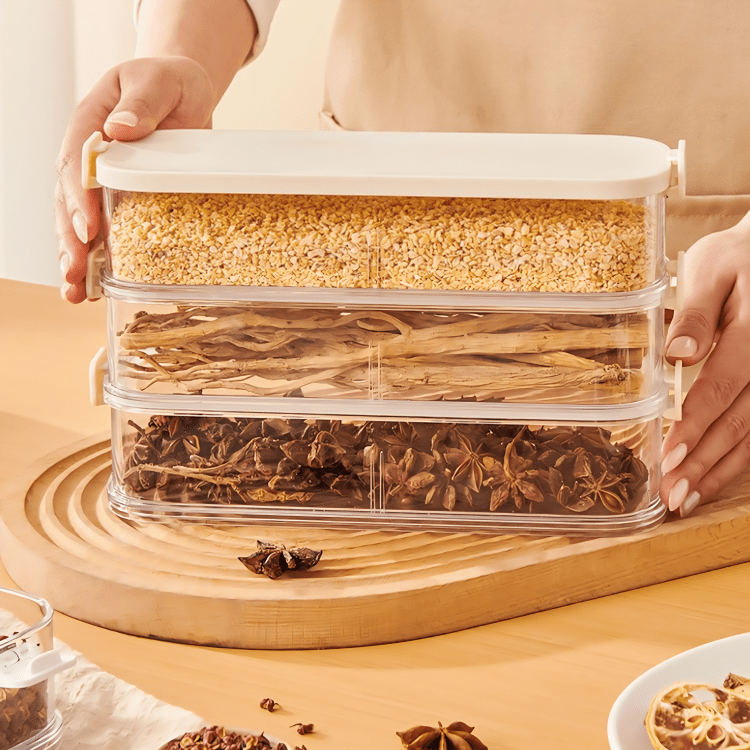 Premium Sealed Spice Container with Multi-Layer Design