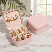 PU Leather Travel Jewelry Organizer | Portable Storage Case
