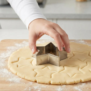 12PCS Stainless Steel Cookie Cutter Set | 4 Fun Shapes Biscuit, Fondant & Pastry Cutters | Reusable Baking Molds