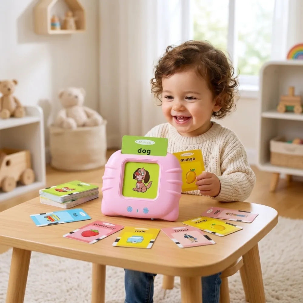 Talking Baby Double-Sided Flash Cards | Interactive Montessori Learning Toy | Cognitive Skills & Educational Toy for Kids 2+ Years