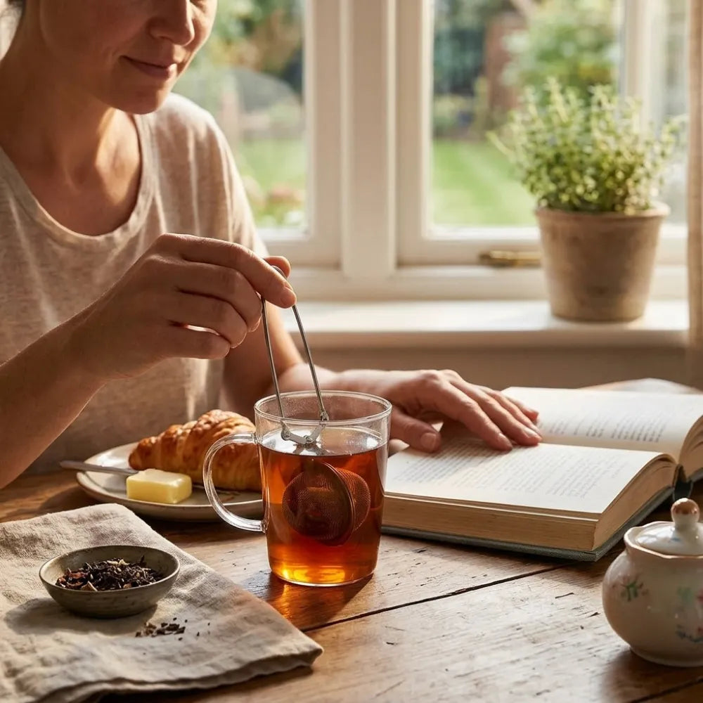 Stainless Steel Tea Infuser Spoon | Mesh Tea Strainer Filter Clip for Loose Leaf Tea, Coffee & Spices