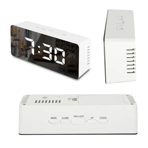 Housious® LED Digital Mirror Alarm Clock with Snooze & Large Display