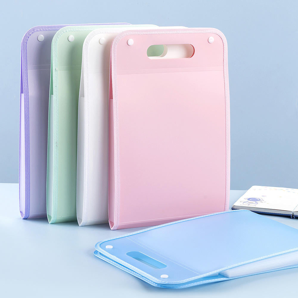 13 Pocket Expanding File Folder | Portable A4 Document Organizer with Handle for Office, School & Home Use,multi color 1 pcs
