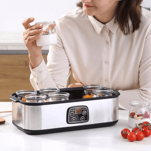 Multifunctional Stainless Steel Digital Yogurt Maker with 8 Cups | Fresh Homemade Yogurt Made Easy
