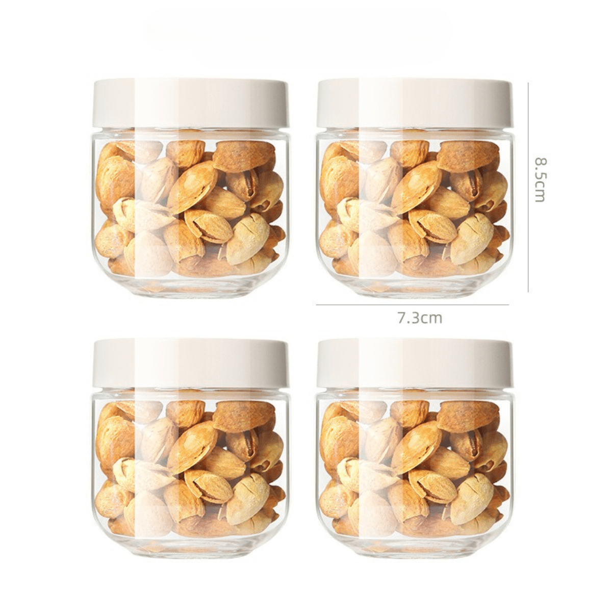 Premium 300ml Glass Airtight Food Storage Jar | Crystal Clear Pantry Organizer