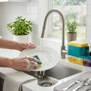 3 in 1 Liquid Soap Dispenser with Sponge Holder | Pump Soap Dispenser for Kitchen & Bathroom