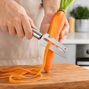 5-in-1 Stainless Steel Vegetable Peeler | Multifunction Fruit & Vegetable Peeler with Knife, Fish Scaler, Bottle Opener & Potato Eye Remover