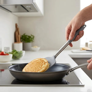 2PCS Silicone Spatula Set with Stainless Steel Handles | BPA-Free Non-Stick Cooking Utensils for Frying, Baking & Mixing