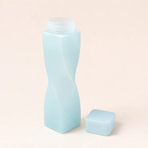 6PCS Square Twist Plastic Water Bottle Set with Flip Cap | Reusable Multicolor Water Bottles for Home, Office, Gym & Travel
