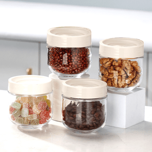 Premium 300ml Glass Airtight Food Storage Jar | Crystal Clear Pantry Organizer