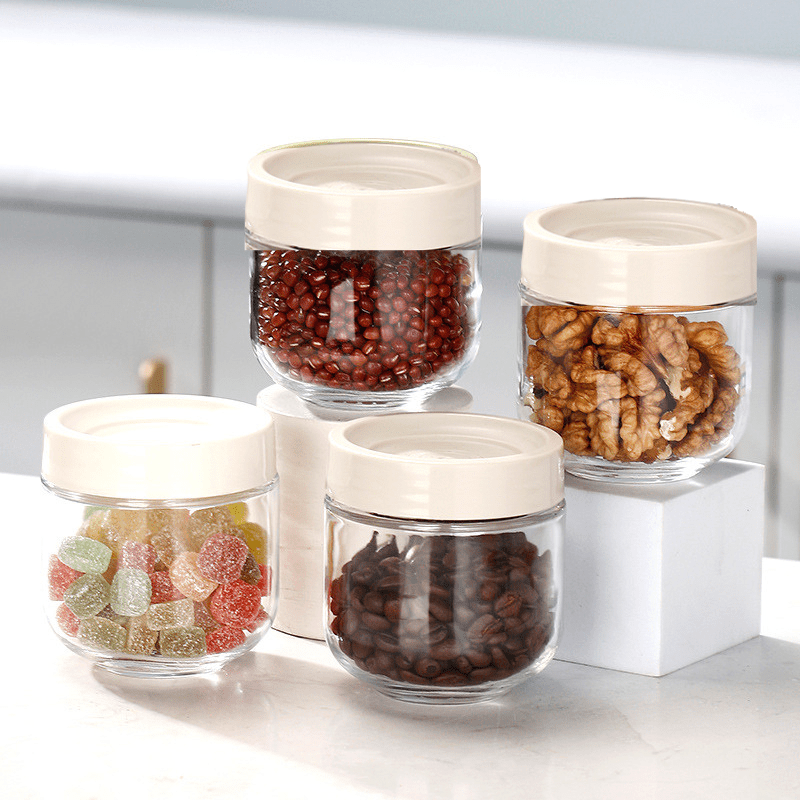 Premium 300ml Glass Airtight Food Storage Jar | Crystal Clear Pantry Organizer
