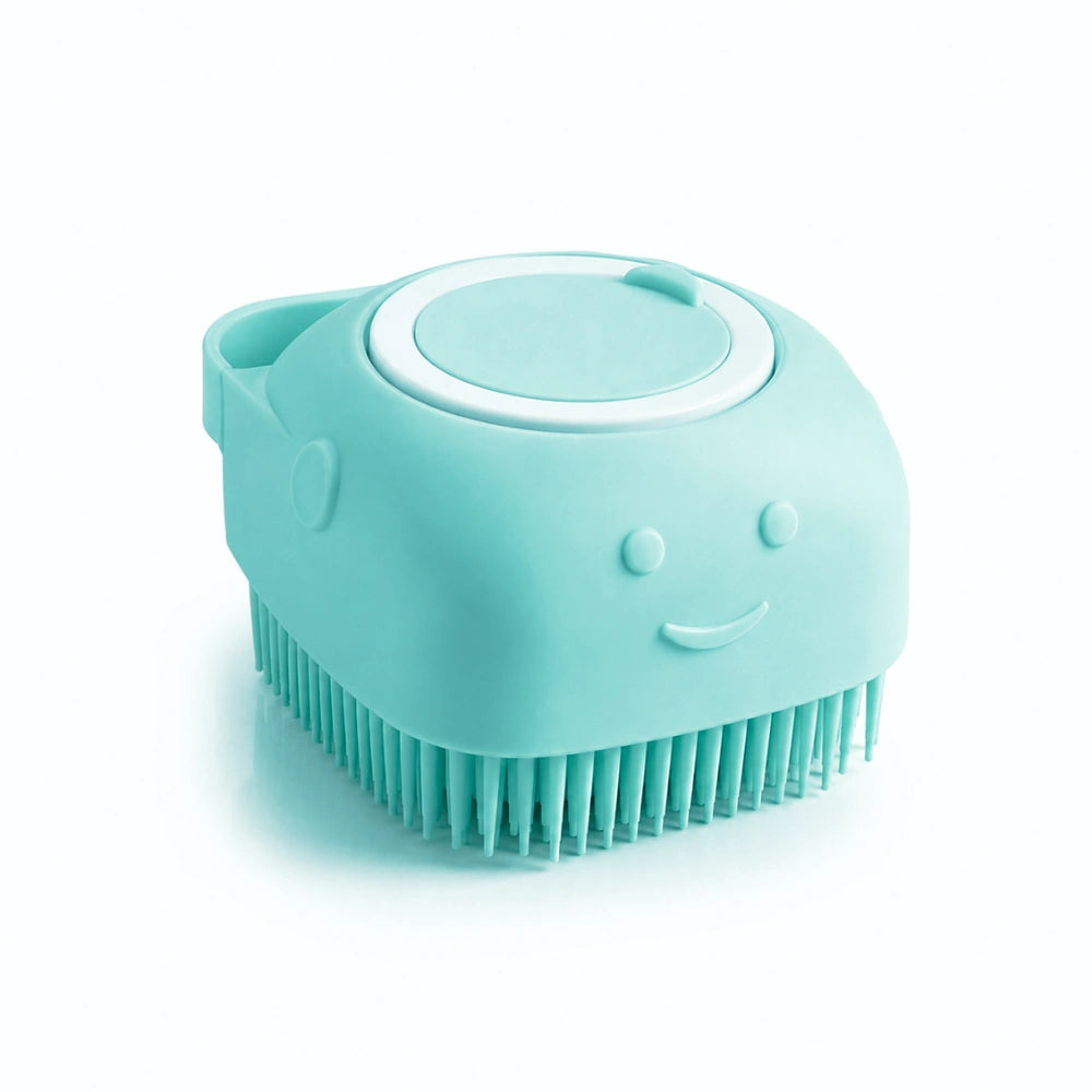 Silicone Body Scrubber with Soap Dispenser – Soft Exfoliating Bath Brush for Babies, Kids, Men, Women & Pets
