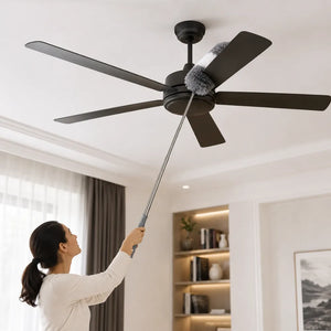 Microfiber Feather Duster with Extendable Handle | Bendable Ceiling Fan & High Reach Cleaning Duster | Washable Dust Cleaner for Blinds, Furniture & Windows