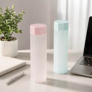 6PCS Frosty Octagon Fridge Water Bottle Set | BPA-Free Plastic Fridge Bottles for Home, Office, Kids & Daily Use