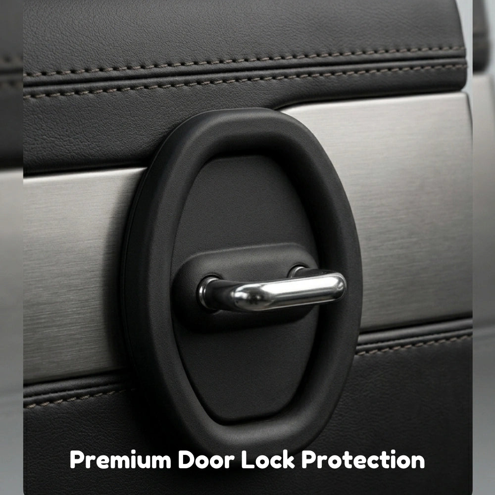 Car Door Lock Protector Cover | Silicone Rubber Shock Absorber Pads for SUV & Car Door Latch Protection 4PCS set