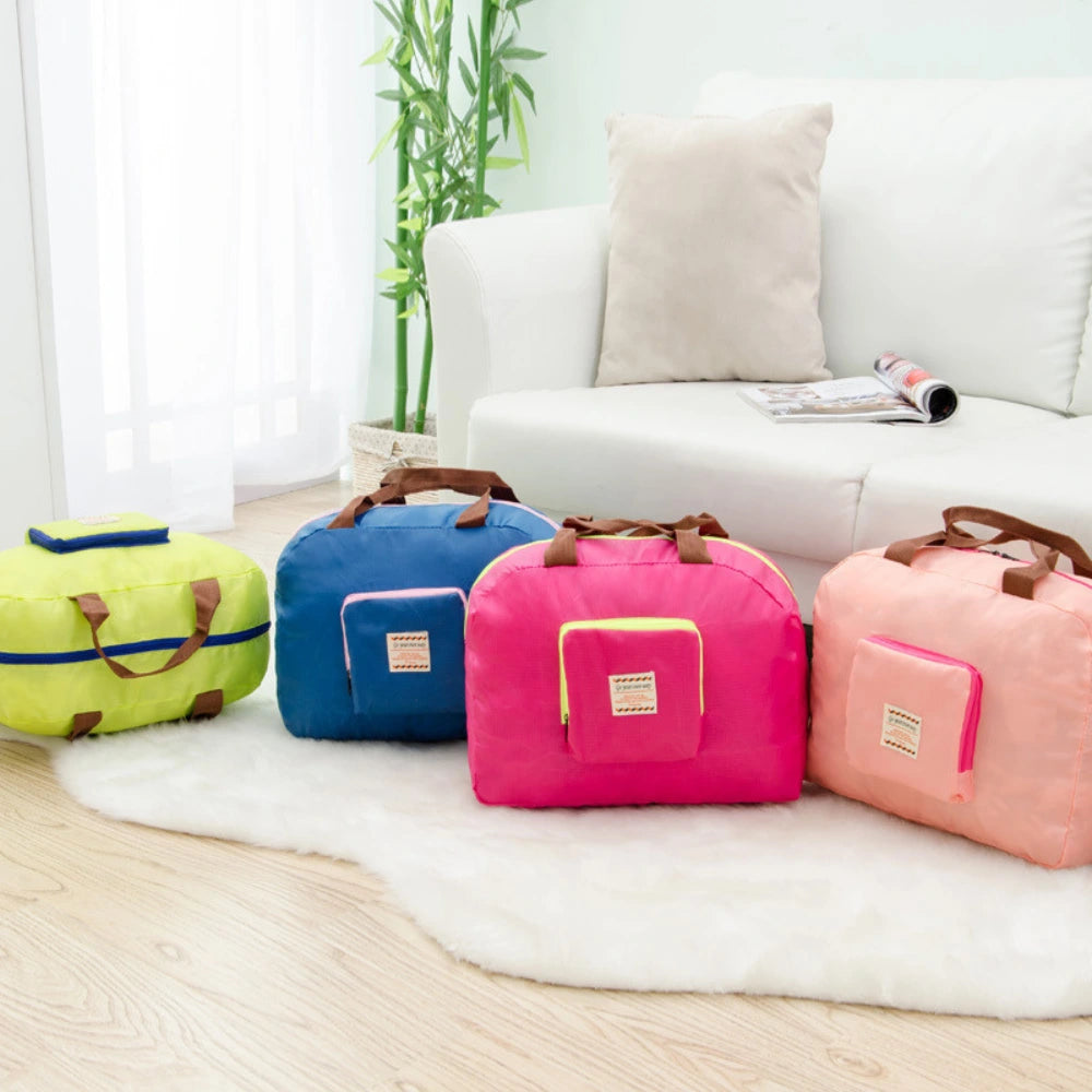Foldable Travel Duffle Bag | Large Capacity Lightweight Luggage Tote for Men & Women with Fixed Strap