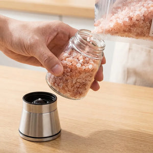 Premium Stainless Steel Salt & Pepper Grinder | Adjustable Ceramic Burr Spice Mill | Manual Pepper & Salt Grinder (1 Pc)