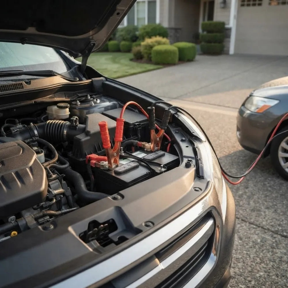 Heavy Duty Auto Jumper Cables | Emergency Battery Booster Clamps