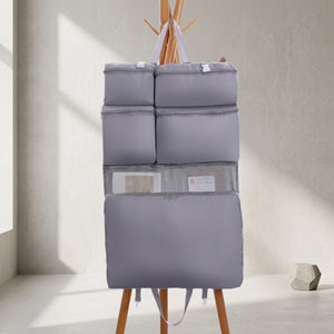7 Pocket Wardrobe Travel Bag | Foldable Hanging Garment Organizer Duffel with Trolley Sleeve