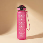 HydraTrack 1000ml Motivational Water Bottle – BPA Free, Leakproof & Unbreakable | Time Marker, Straw, Sipper, Carry Strap & Stickers | Sports Water Bottle for Gym, Office, Travel & Outdoor Activities