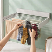 40 in. Indoor/Outdoor Retractable Industrial Gray Wall Mount Drying Rack