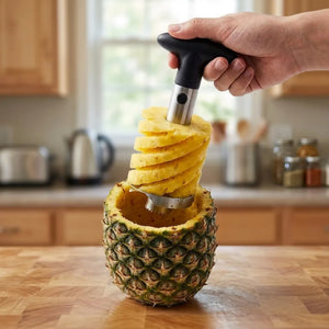 Stainless Steel Pineapple Cutter & Corer | Heavy-Duty Pineapple Peeler & Slicer Tool | Easy Fruit Cutter for Kitchen