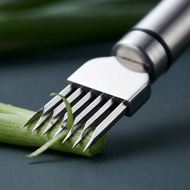 6-Blade Stainless Steel Vegetable Grater & Scallion Cutter | Onion, Herbs & Vegetable Shredder | Multi-Blade Chopping Knife
