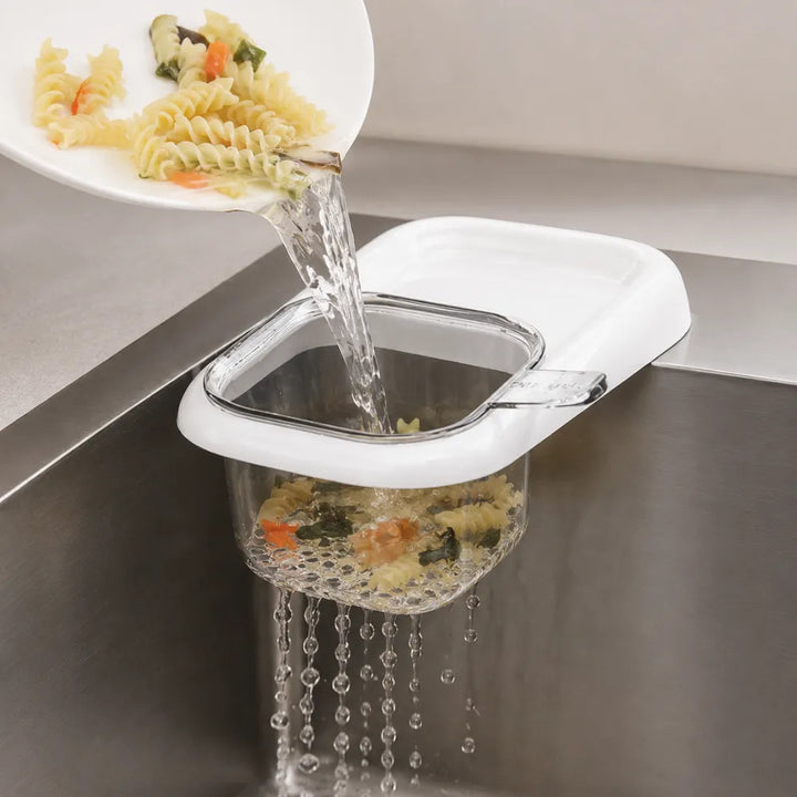 Kitchen Sink Strainer Basket with Suction Cup | Press-Type Food Waste Catcher & Removable Drain Basket for Sink & Wash Basin