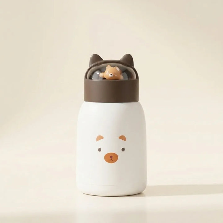 Cute Cat Kids Glass Water Bottle | Leakproof Glass Bottle with Lid | Reusable Drinking Bottle for School, Travel & Daily Use
