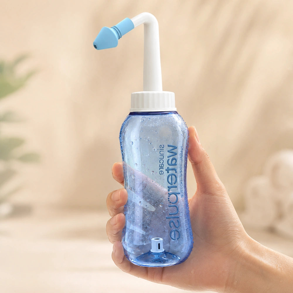 Nasal Wash Bottle | Pressure Nasal Irrigation & Nose Cleaner Bottle | Saline Nasal Rinse for Adults | Sinus & Nasal Cleansing Bottle