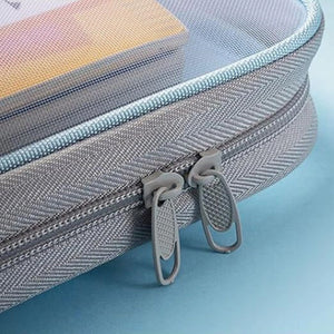 A4 Mesh Zipper Document Pouch – Transparent File Organizer Bag with 1 pcs