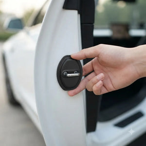 Car Door Lock Protector Cover | Silicone Rubber Shock Absorber Pads for SUV & Car Door Latch Protection 4PCS set