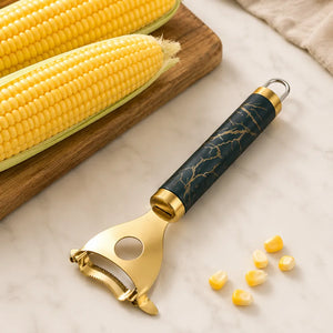 Stainless Steel Corn Peeler with Ultra Sharp Blades | Corn Kernel Remover, Cob Stripper & Corn Cutter Tool | Ergonomic Handle
