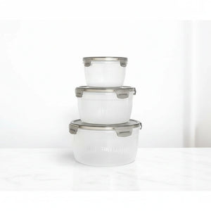 Airtight Clip-Lock Food Storage Containers 1800 ml (Set of 6) | Leakproof Fridge & Kitchen Organizer Boxes