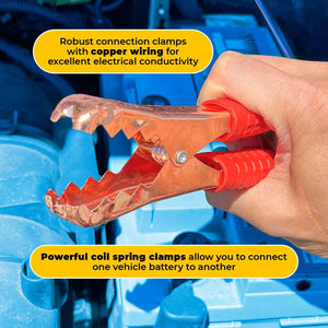 Heavy Duty Auto Jumper Cables | Emergency Battery Booster Clamps