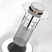 Stainless Steel Push Button Sink Strainer & Drain Stopper | Rustproof Wash Basin Filter for Kitchen, Bathroom & Utility Sinks